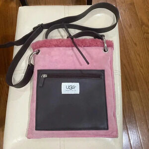 Ugg Australia Pink and Brown Crossbody Bag